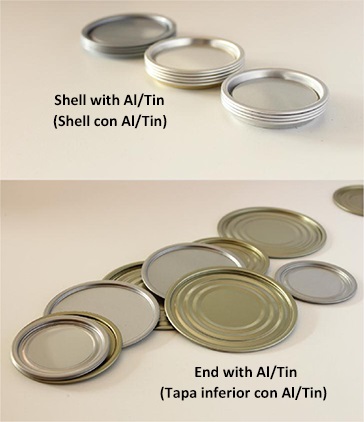 The metal cans lids made by CLD-5 making machines line
