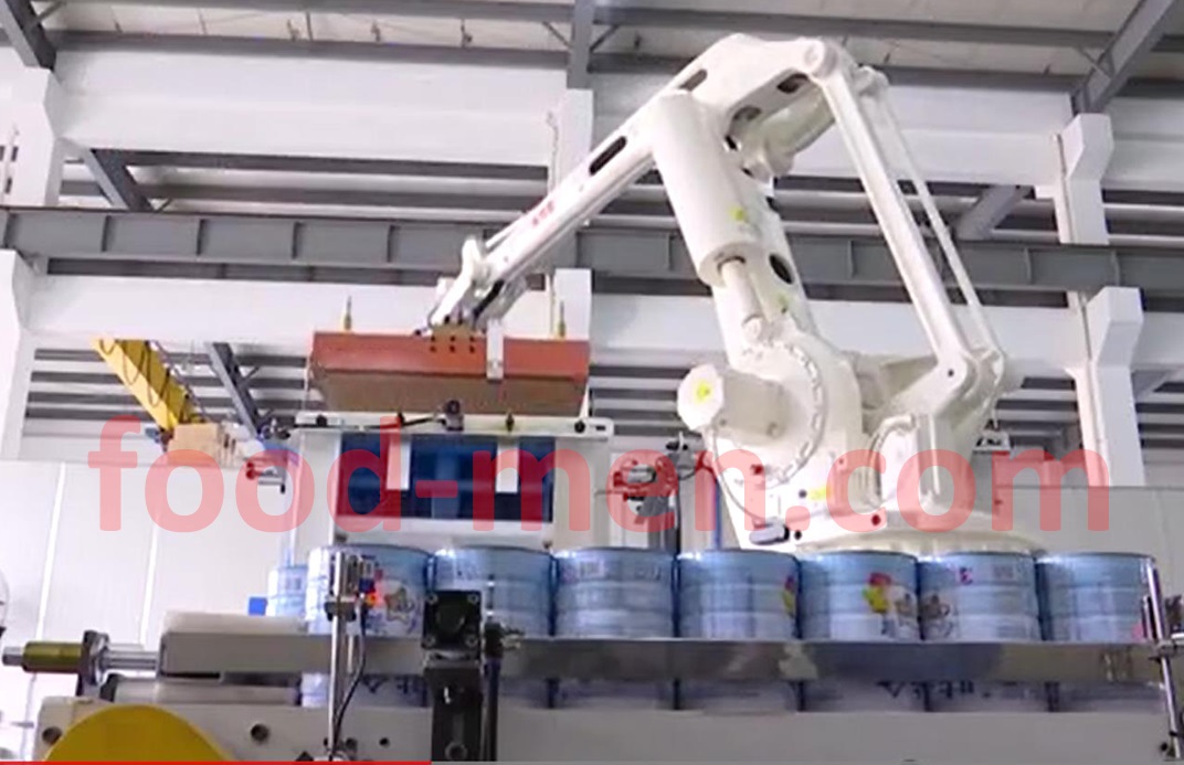 Milk powder 3-piece can body making line picture 2- Robot Palletizing Machine (Palletizer)