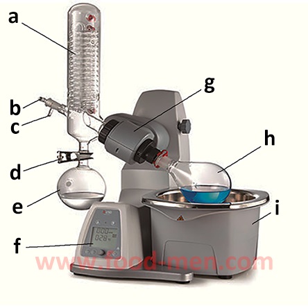 Schematic diagram of the vacuum rotary evaporator