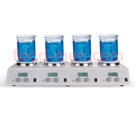 QJ4H 4 Heads Magnetic Stirrer Mixer with HotPlate
