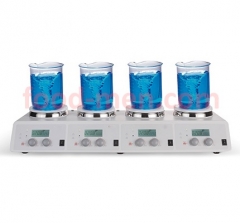 QJ4H 4 Heads Magnetic Stirrer Mixer with HotPlate