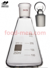 Glass Erlenmeyers And Conical Flasks With Frosted Plug
